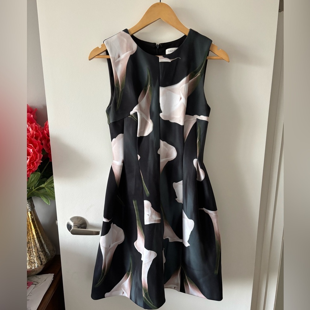 Calvin Klein Floral Print Midi Dress